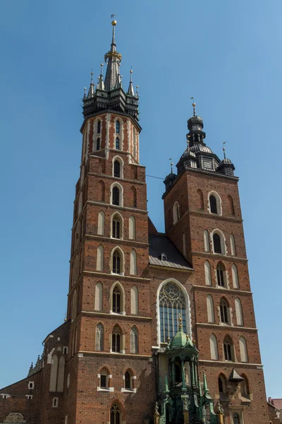 Mariakyrkan (Mariacki-kyrkan) - berömda brick gotiska chur — Stockfoto