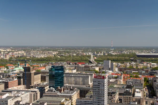 Warsaw skyline with warsaw towers — Stock Photo, Image