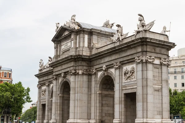 Puerta de Alcala (Alcala Gate) in Madrid, Spain Royalty Free Stock Images