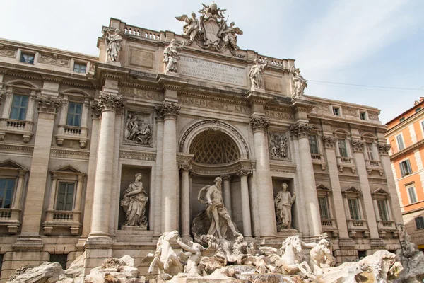 Fountain di Trevi - most famous Rome's fountains in the world. I Royalty Free Stock Images