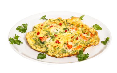 taze pişmiş yumurta karides ile