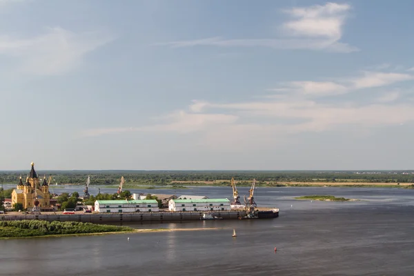 Vista de verano del distrito histórico de Nizhny Novgorod. Rusia — Foto de Stock