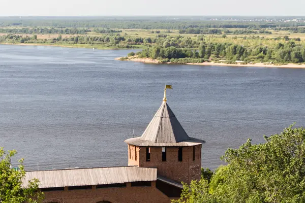 Καλοκαίρι άποψη της ιστορική περιοχή Νίζνι Νόβγκοροντ. Ρωσία — Φωτογραφία Αρχείου