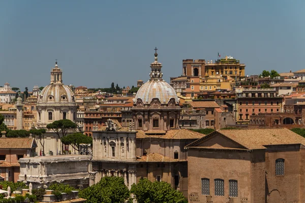 Serie - Italië reizen. bekijken boven het centrum van rome, Italië. — Stockfoto