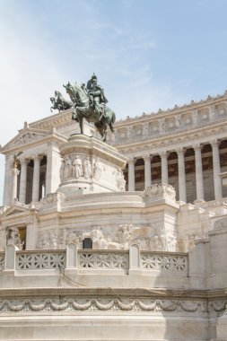 Binicilik anıt victor emmanuel II Vittoriano'ya gün yakın