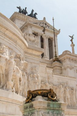 Binicilik anıt victor emmanuel II Vittoriano'ya gün yakın