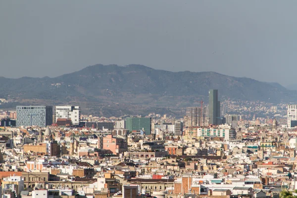 Panoramautsikt över barcelona silhuett. Spanien. — Stockfoto