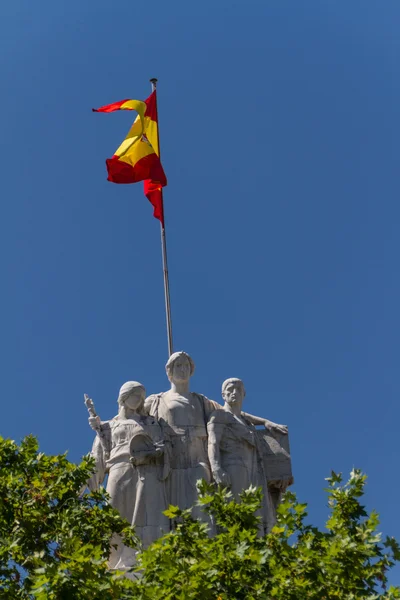 Calle vista en Madrid — Foto de Stock