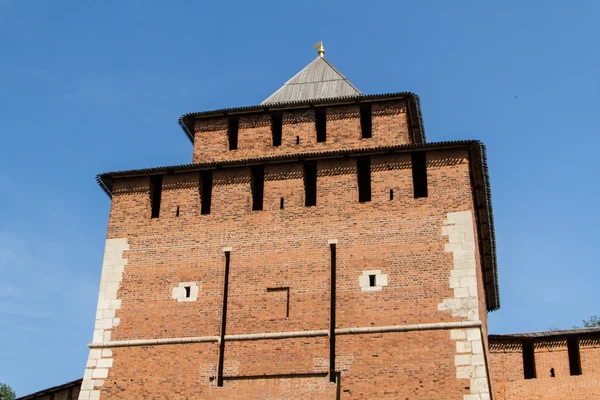 Muro del Cremlino a Nizhny Novgorod — Foto Stock