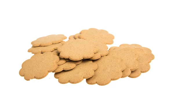 Süße Kekse isoliert auf weißem Hintergrund — Stockfoto