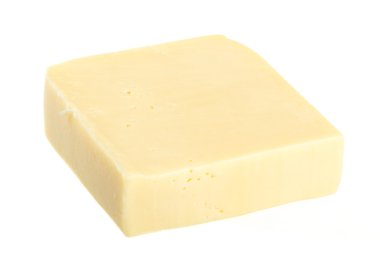 Beyaz arkaplanda izole edilmiş peynir