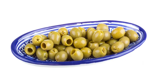 Olives sur fond blanc — Photo