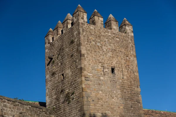 Old Wall and Tower of Barcelona City — Stock Photo, Image