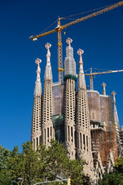 Barcelona İspanya - 28 Ekim: La Sagrada Familia - impressiv