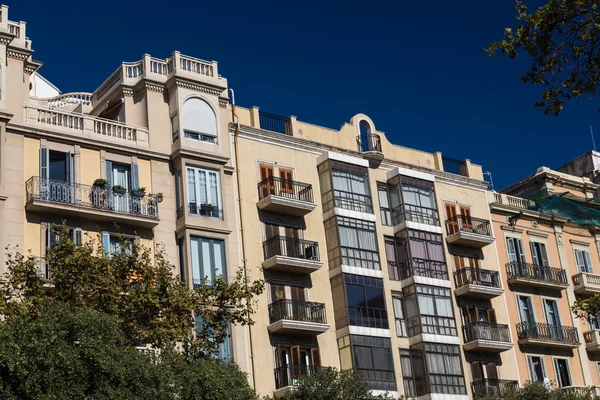 Buildings' facades of great architectural interest in the city of Barcelona - Spain — Stock Photo, Image