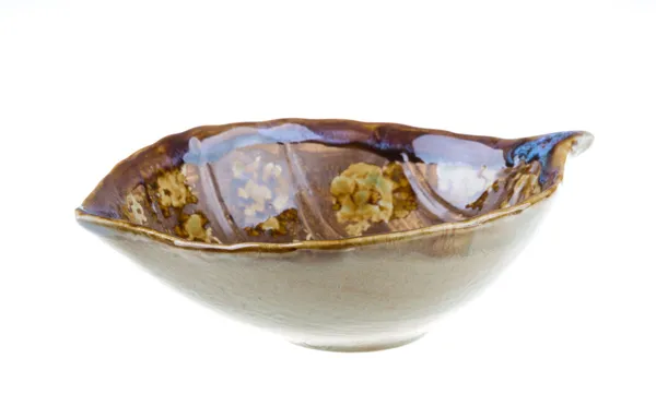 Empty ceramic bowl isolated on white — Stock Photo, Image