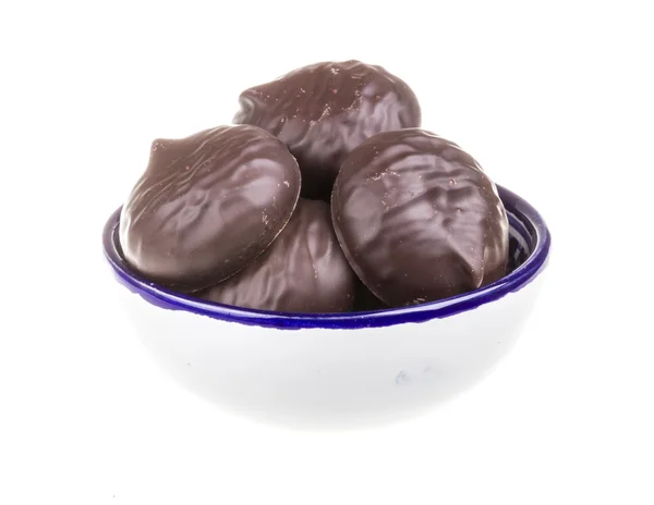 Marshmallows καλυμένες με σοκολάτα — Φωτογραφία Αρχείου