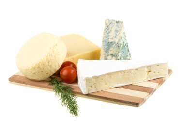 çeşitli peynir: ementaler, gouda, Danimarkalı mavi peynir ve