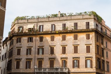 Roma, İtalya. eski şehrin tipik mimari detaylar