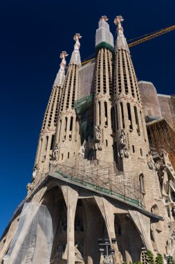 Barcelona İspanya - 28 Ekim: La Sagrada Familia - impressiv