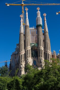 Barcelona İspanya - 28 Ekim: La Sagrada Familia - impressiv