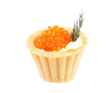 Kırmızı havyarlı kanepeler