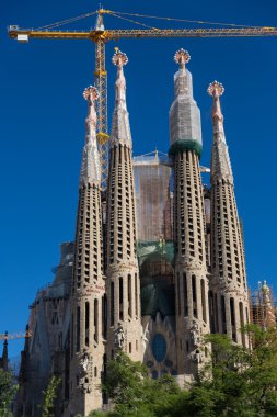 Barcelona İspanya - 28 Ekim: La Sagrada Familia - impressiv