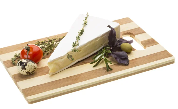 Keil des Gourmet-Brie-Käses — Stockfoto