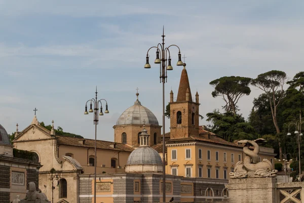 Piazza del Popolo em Roma — Fotografia de Stock