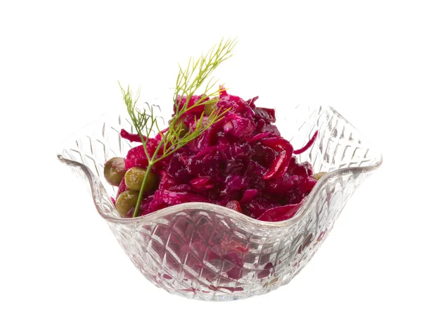 Vinaigrette Russian beetroot salad — Stock Photo, Image
