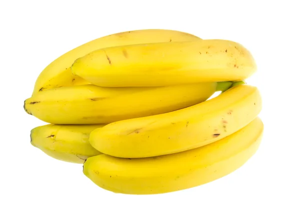 Monte de bananas no fundo branco — Fotografia de Stock