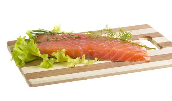 Filetto di salmone guarnito — Foto Stock