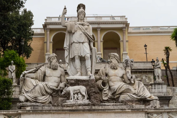 Piazza del Popolo a Roma — Foto Stock