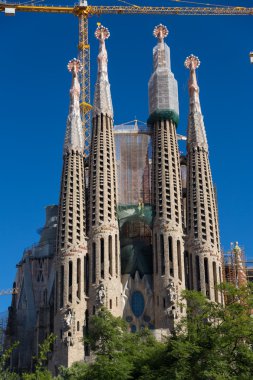 Barcelona İspanya - 28 Ekim: La Sagrada Familia - impressiv