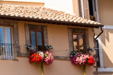 Roma, İtalya. eski şehrin tipik mimari detaylar