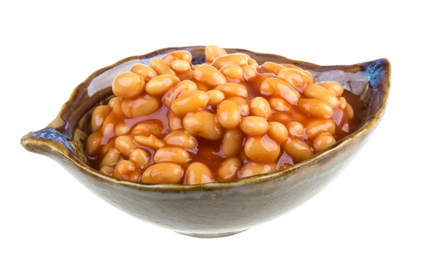 皿にエシャロットとトマトソースのインゲン豆のマリネ — ストック写真
