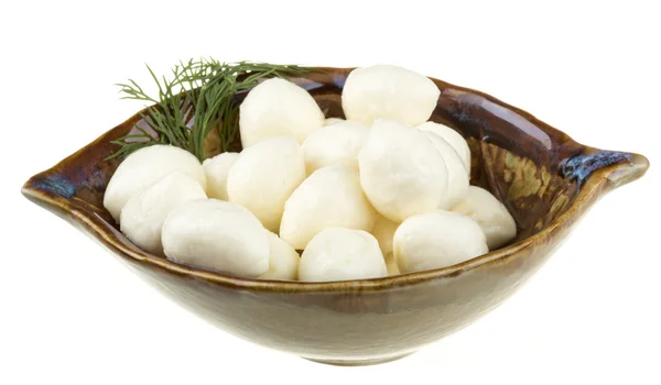 Foto von köstlichen kleinen Mozzarella-Kirschen — Stockfoto