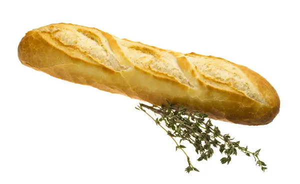 Vers gebakken brood en tijm — Stockfoto