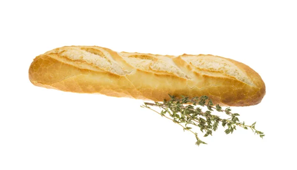 Freshly baked bread and thyme — Stock Photo, Image