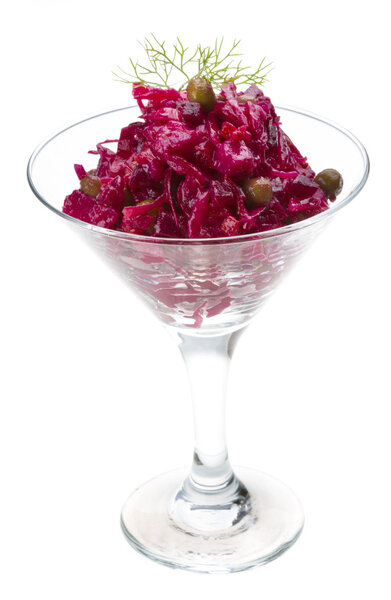 Русский свекольный салат из винегрета
