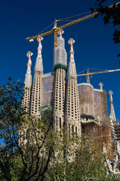 BARCELONA SPAGNA - 28 OTTOBRE: La Sagrada Familia - l'impressione — Foto Stock