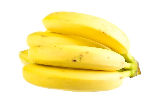 Monte de bananas no fundo branco — Fotografia de Stock