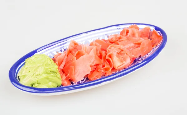 Wasabi en sushi gember — Stockfoto