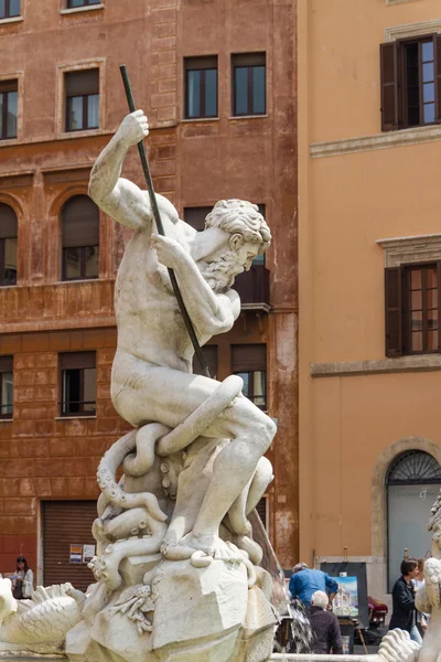 Piazza Navona, Rome, Italië — Stockfoto