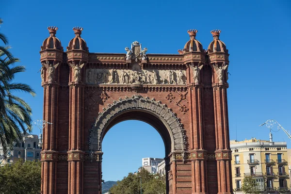 Barcelona boog van triomf — Stockfoto