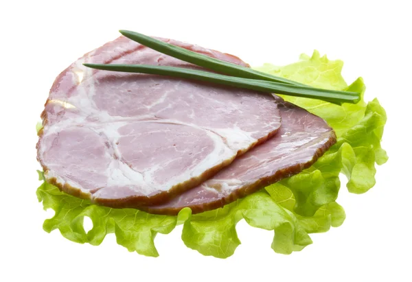 Bacon cu frunze de salată — Fotografie, imagine de stoc