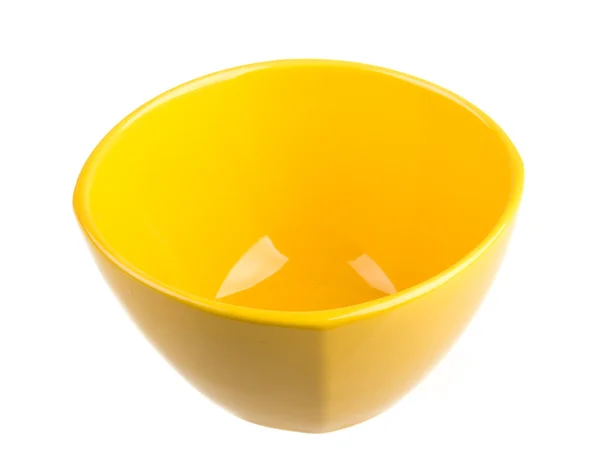 Empty yellow plate — Stock Photo, Image