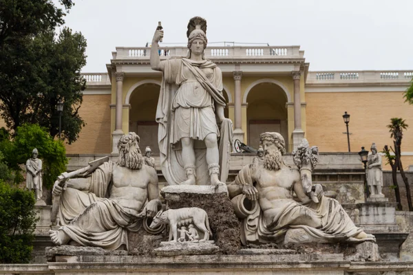 Piazza del Popolo in Rome — Stock Photo, Image