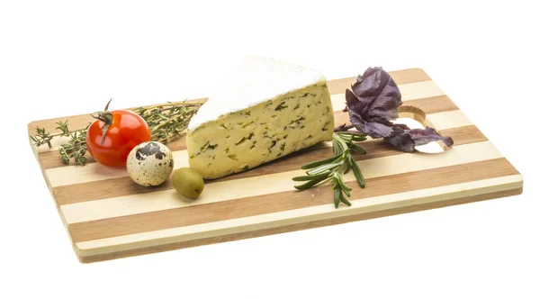 Cheese with herbs — Stock Photo, Image