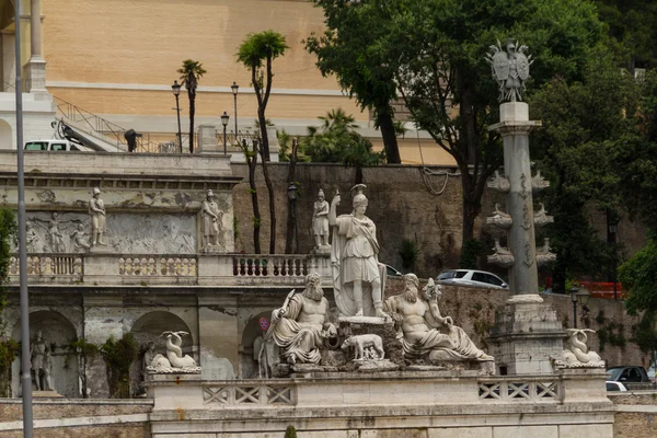 Piazza del Popolo v Římě — Stock fotografie